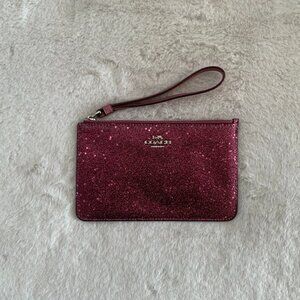 Coach Star Glitter Small Wristlet  Purple/ Fuschia F33702